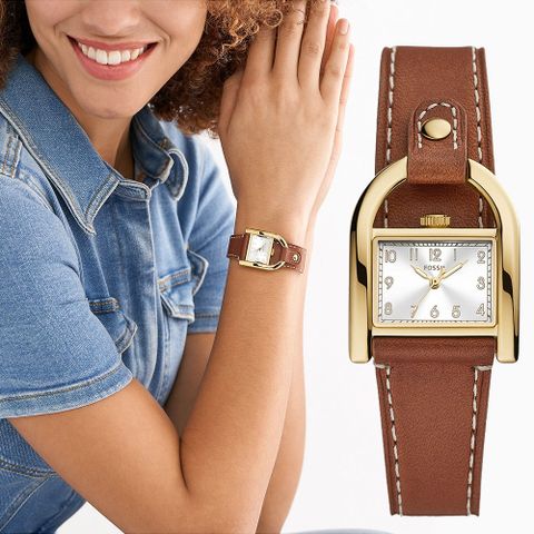 FOSSIL Harwell 復古鎖頭造型女錶-28mm ES5264