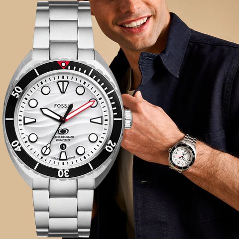 FOSSIL Breaker 1970經典潛水手錶-42mm FS6063