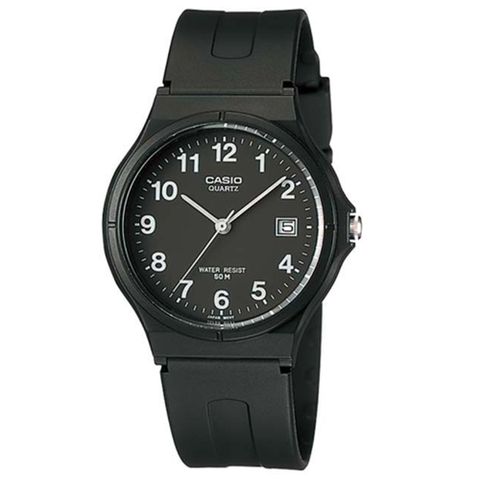 CASIO 卡西歐 MW-59-1B 日期顯示50米防水 學生必備指針錶