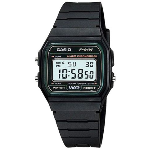 CASIO 卡西歐 F-91W-3D 超薄輕巧 LED照明 運動電子錶