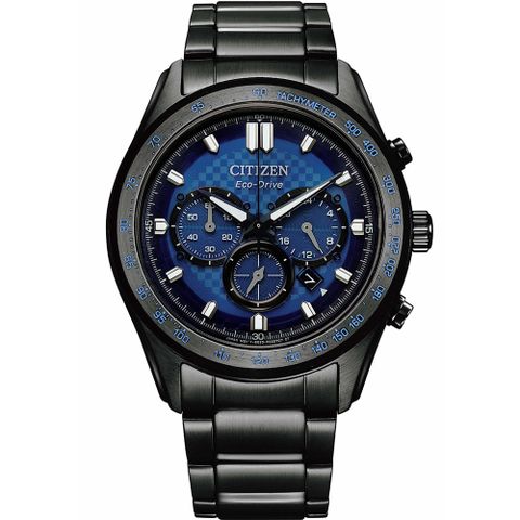 CITIZEN 星辰 型男星燦藍光動能計時手錶(CA4459-85L)43mm