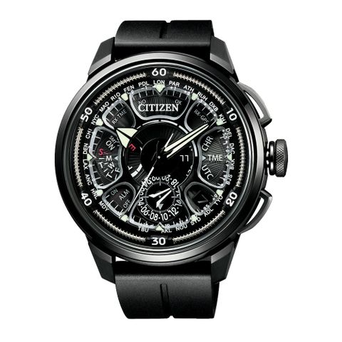 CITIZEN 鈦金屬光動能雙箭男腕錶-CC7005-16F