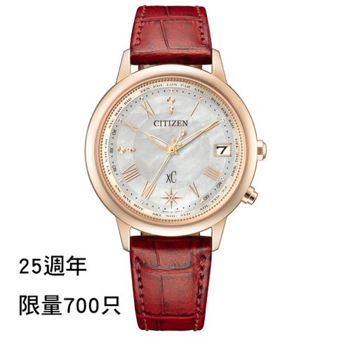 CITIZEN 星辰 xC皇冠花瓣週年限定皮帶款(CB1105-02W)台灣限量700只 公司貨