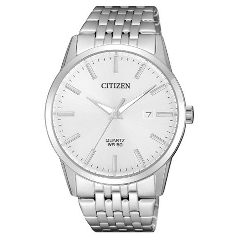 CITIZEN 星辰 一品雅爵夜光石英腕錶/銀-BI5000-87A