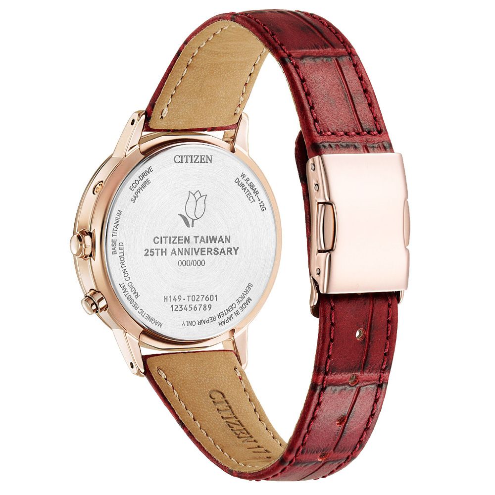 CITIZEN 星辰   xC 廣告款永恆韶光限量光動能電波鈦金屬女錶-36mm(CB1105-02W)