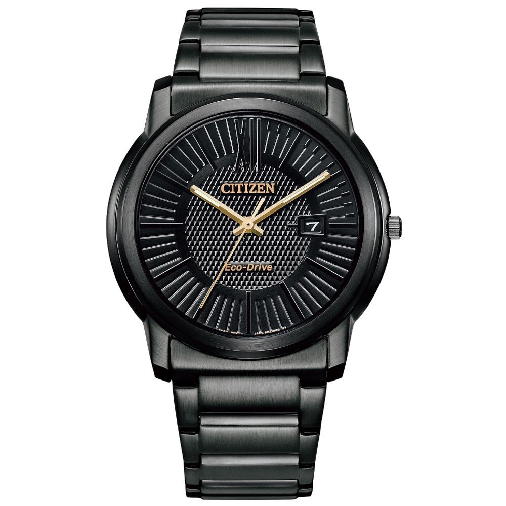 CITIZEN 星辰   陽光型男光動能簡約男錶-黑/42mm(AW1217-83E)