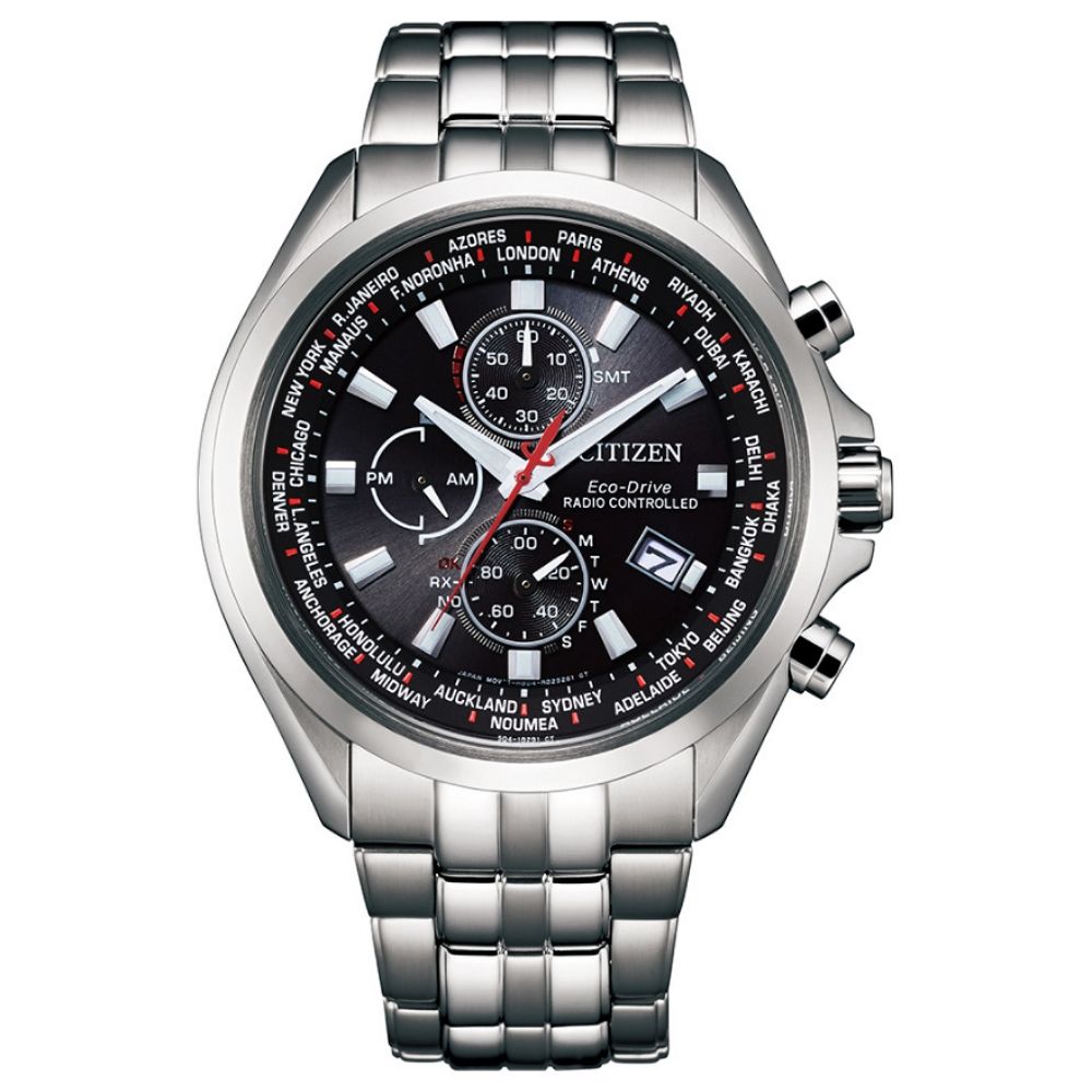 CITIZEN 星辰 GENTS 光動能電波三眼計時腕錶 母親節 禮物 推薦 AT8200-87E