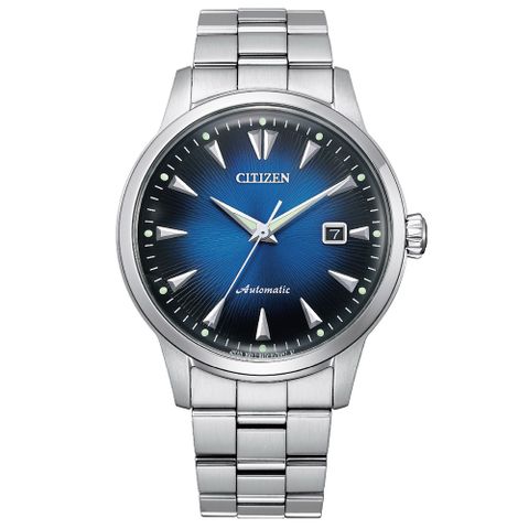 CITIZEN 星辰 Mechanical 限量黑潮再現機械錶-藍x銀/41mm(NK0009-82L)