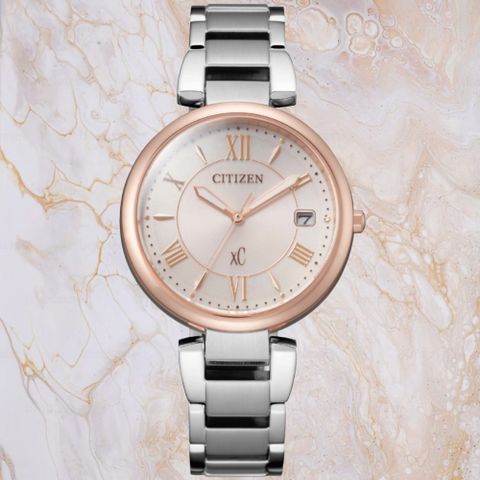 CITIZEN星辰 xC系列 光動能優雅羅馬腕錶 33mm/EO1195-51W