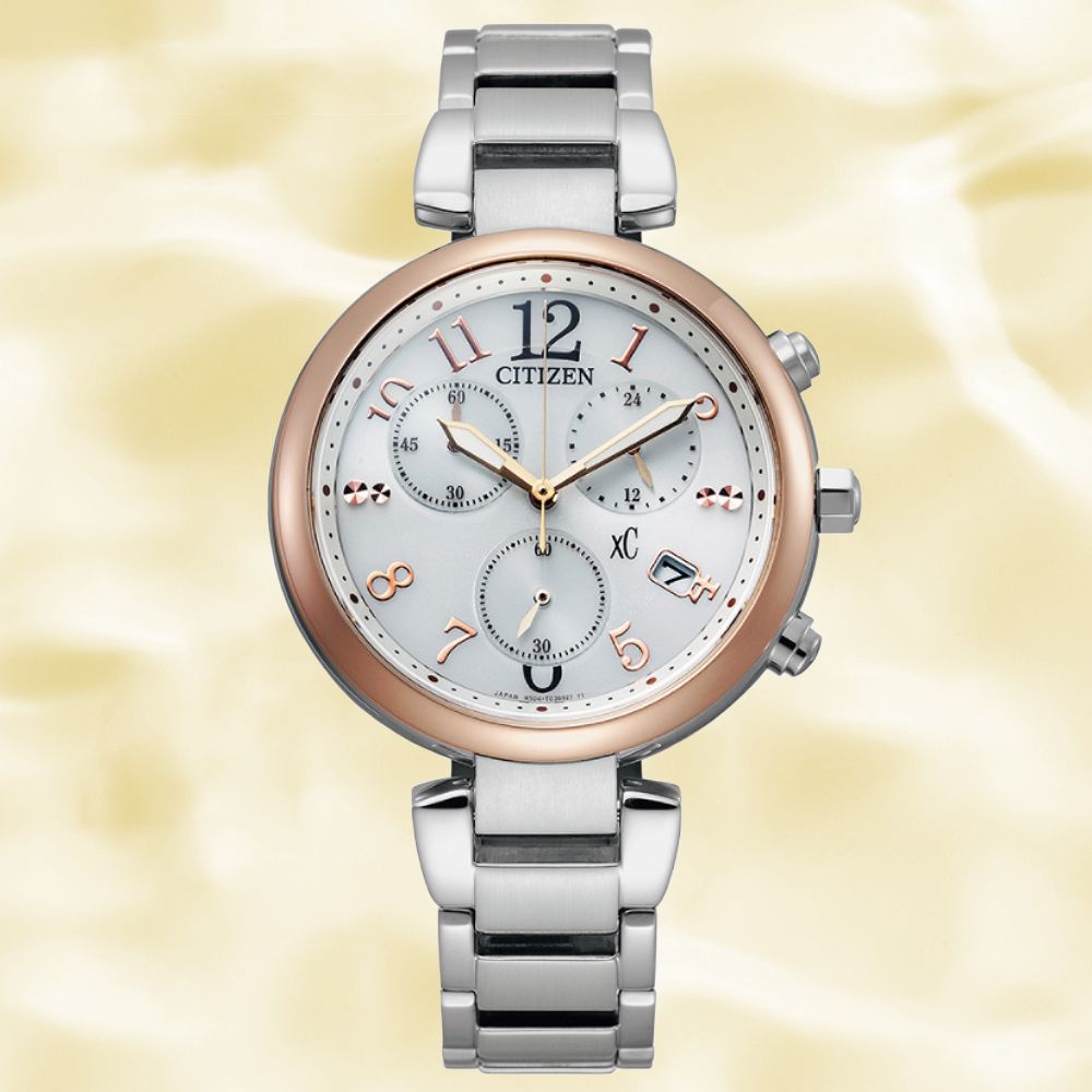 CITIZEN 星辰 xC 光動能氣質三眼計時腕錶 畢業禮物 送禮 推薦 FB1454-52A