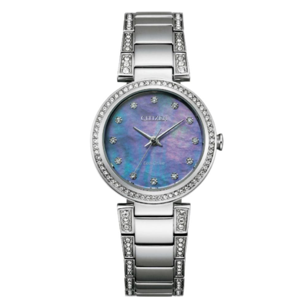 CITIZEN 星辰 LADYS 光動能典雅水晶腕錶 618 年中慶 禮物 EM0840-59N