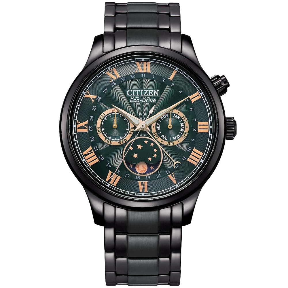 CITIZEN 星辰 GENTS 亞洲限定 光動能月相腕錶 禮物推薦 送禮首選 AP1055-87X