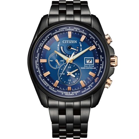CITIZEN 星辰 限量 台灣25周年限定 藍色光動能電波錶(AT9126-82L)