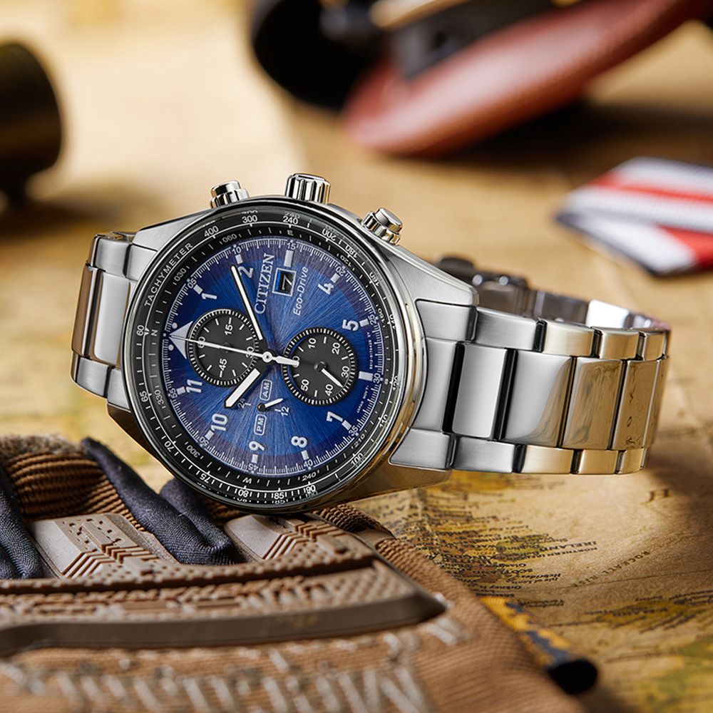 CITIZEN 星辰 Chronograph 亞洲限定 光動能計時腕錶 禮物推薦 送禮首選 CA0770-81L