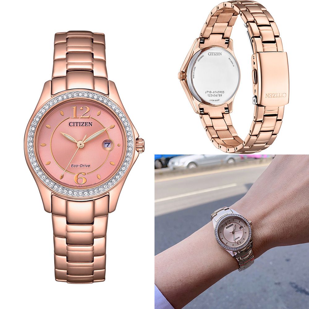 CITIZEN 星辰   LADYS  Eco-Drive綺麗世界光動能晶鑽腕錶(FE1252-82X)/30mm