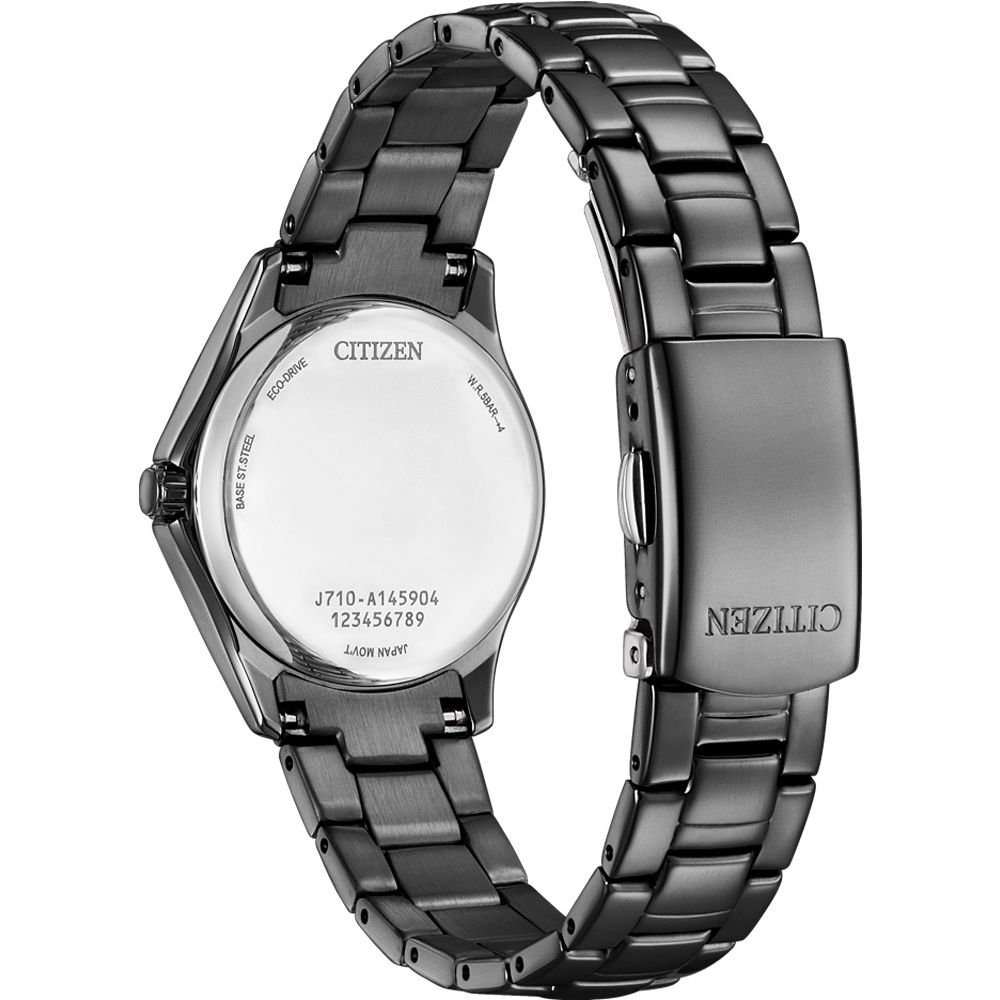 CITIZEN 星辰   LADYS  Eco-Drive 綺麗世界光動能晶鑽腕錶(FE1255-84L)黑/30mm