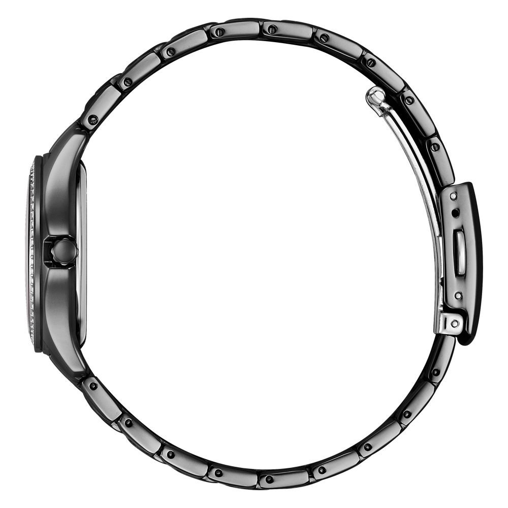 CITIZEN 星辰   LADYS  Eco-Drive 綺麗世界光動能晶鑽腕錶(FE1255-84L)黑/30mm