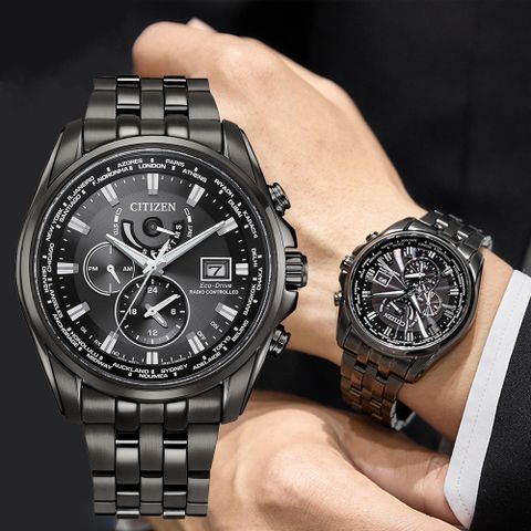 CITIZEN星辰 GENTS系列 光動能 電波計時腕錶 44.3mm / AT9127-80E