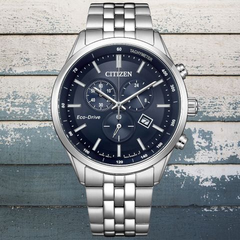 CITIZEN 星辰 GENTS 亞洲限定 光動能 經典計時腕錶 禮物推薦 送禮首選 AT2570-56L