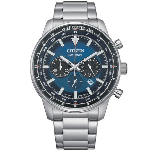 CITIZEN 星辰 美式休閒三眼計時光動能腕錶CA4500-91L