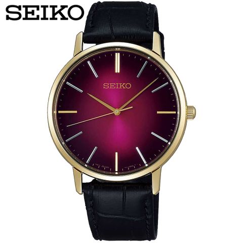 SEIKO 精工 城市時尚女錶-漸層酒紅紫(SCXP128J)