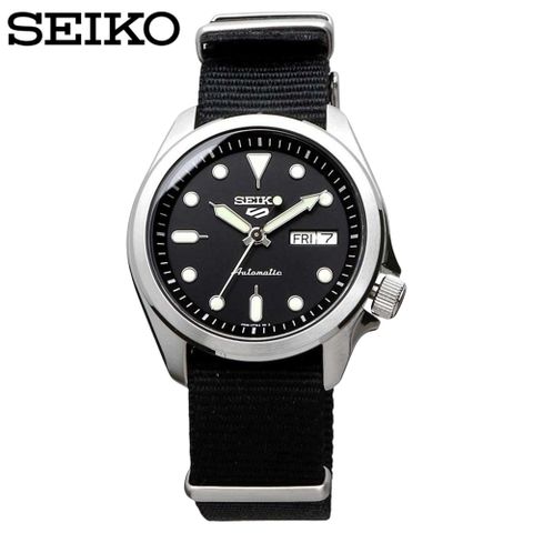 SEIKO 精工 自動上鍊尼龍防水錶(SRPE67K1)