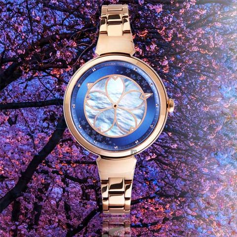 小資族推薦▼原廠公司貨RELAX TIME 年度設計錶款 綻放系列 夜櫻 櫻花手錶 RT-72-2