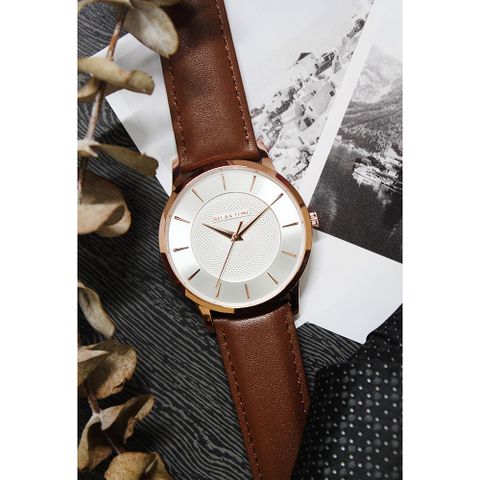 小資族推薦▼原廠公司貨RELAX TIME Classic 經典系列手錶-銀x咖啡42mm RT-88-1M