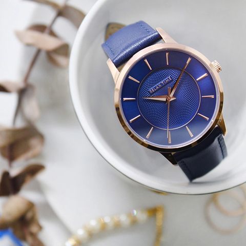 小資族推薦▼原廠公司貨Relax Time Classic 經典系列手錶-玫x藍/36mm(RT-88-3L)