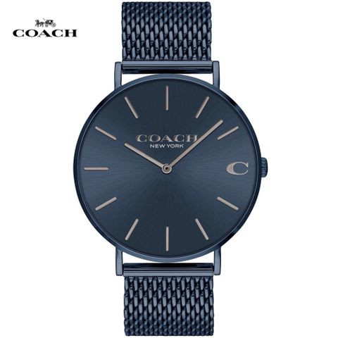 送限量贈品，送完為止COACH 經典時尚米蘭帶設計腕錶/藍/41mm/CO14602146