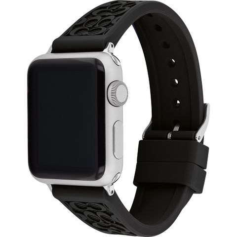 ▼Apple Watch 錶帶▼COACH Apple Watch 錶帶 38/40mm 適用 矽膠錶帶 - 黑色(不含手錶)
