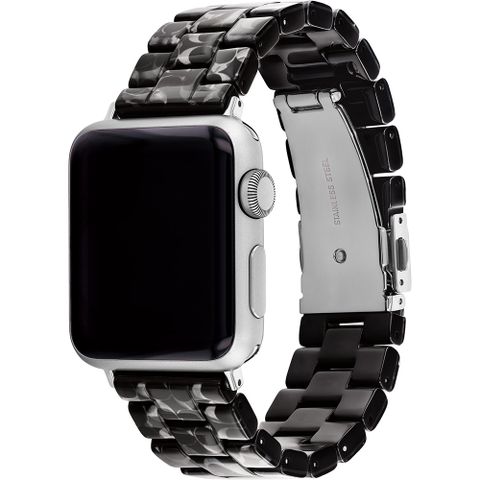 ▼Apple Watch 錶帶▼COACH Apple Watch 錶帶 38/41/42mm 適用 錶帶 - 黑色C字玳瑁紋(不含手錶)