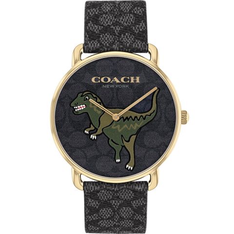 新品上市▼原廠公司貨COACH 龍年錶 新年恐龍CC手錶 男錶-41mm(14602672)