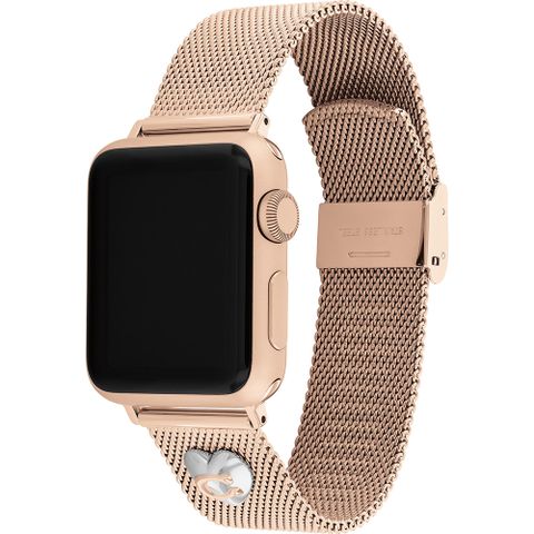 ▼Apple Watch 錶帶▼COACH Apple Watch 錶帶 38/40/41mm 適用 米蘭鍊帶 C字愛心錶帶-玫瑰金(不含手錶)