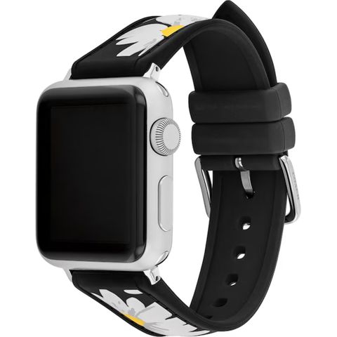 COACH 蔻馳 Apple Watch 錶帶 38/40/41mm 適用 矽膠錶帶-雛菊(不含手錶)