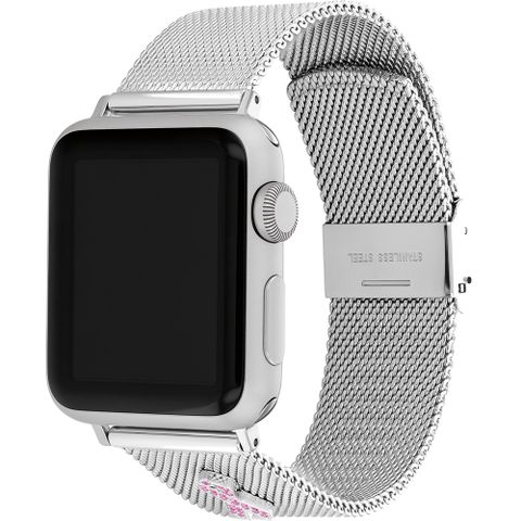 COACH 蔻馳 Apple Watch 錶帶 38/40/41mm 適用 粉紅色水晶絲帶 米蘭錶帶(不含手錶)