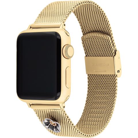 COACH 蔻馳 Apple Watch 錶帶 38/40mm 適用 茶花米蘭錶帶 - 金色(不含手錶)