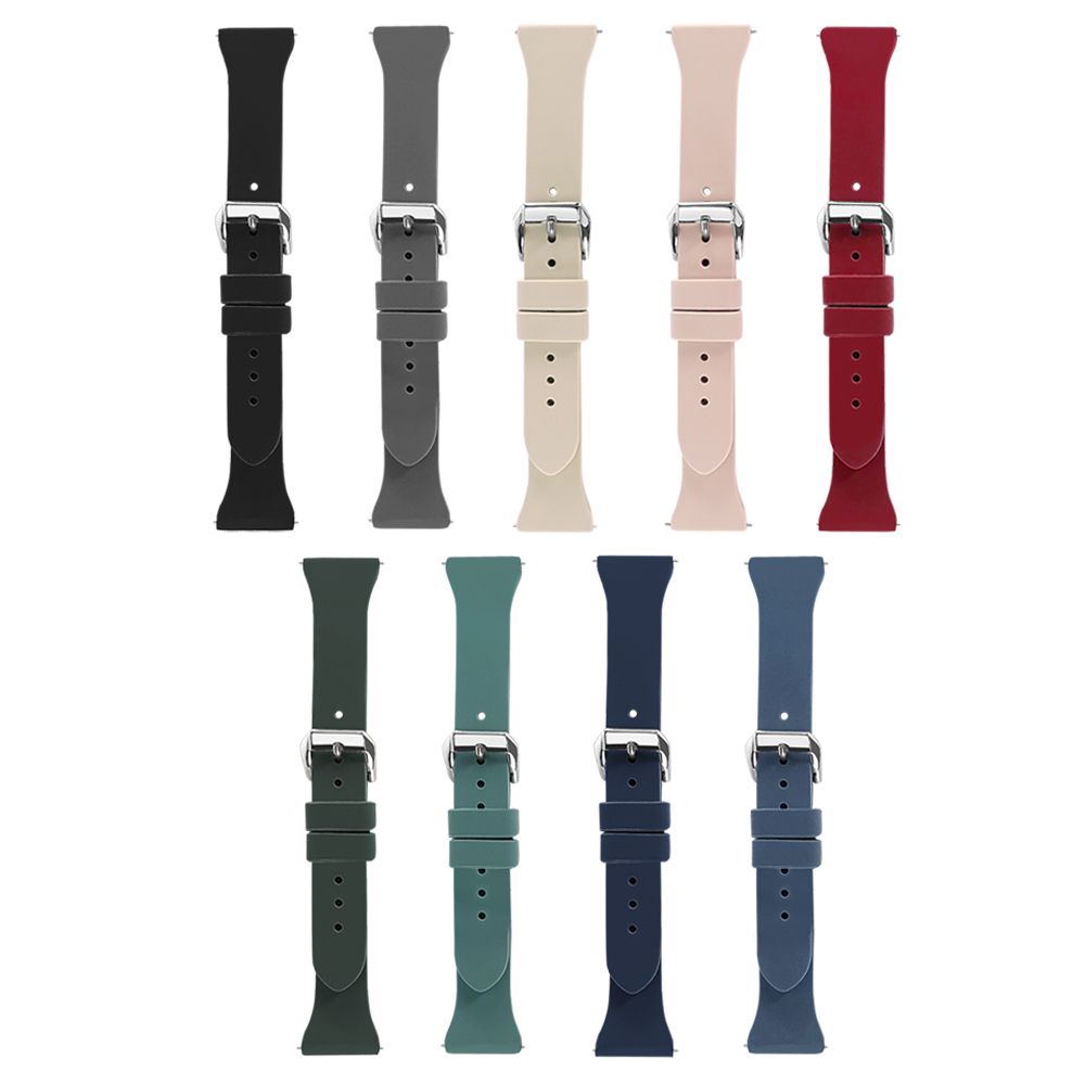 Watchband  / 20.22mm / 各品牌通用 快拆 矽膠錶帶 粉/松綠/橄欖綠/白/黑/海軍藍/霧藍/紅/灰
