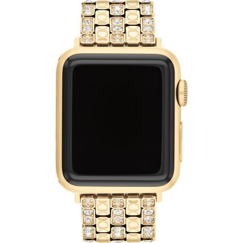 COACH Apple Watch 錶帶 38/40/41mm適用 C字水晶不鏽鋼錶帶 (不含手錶)