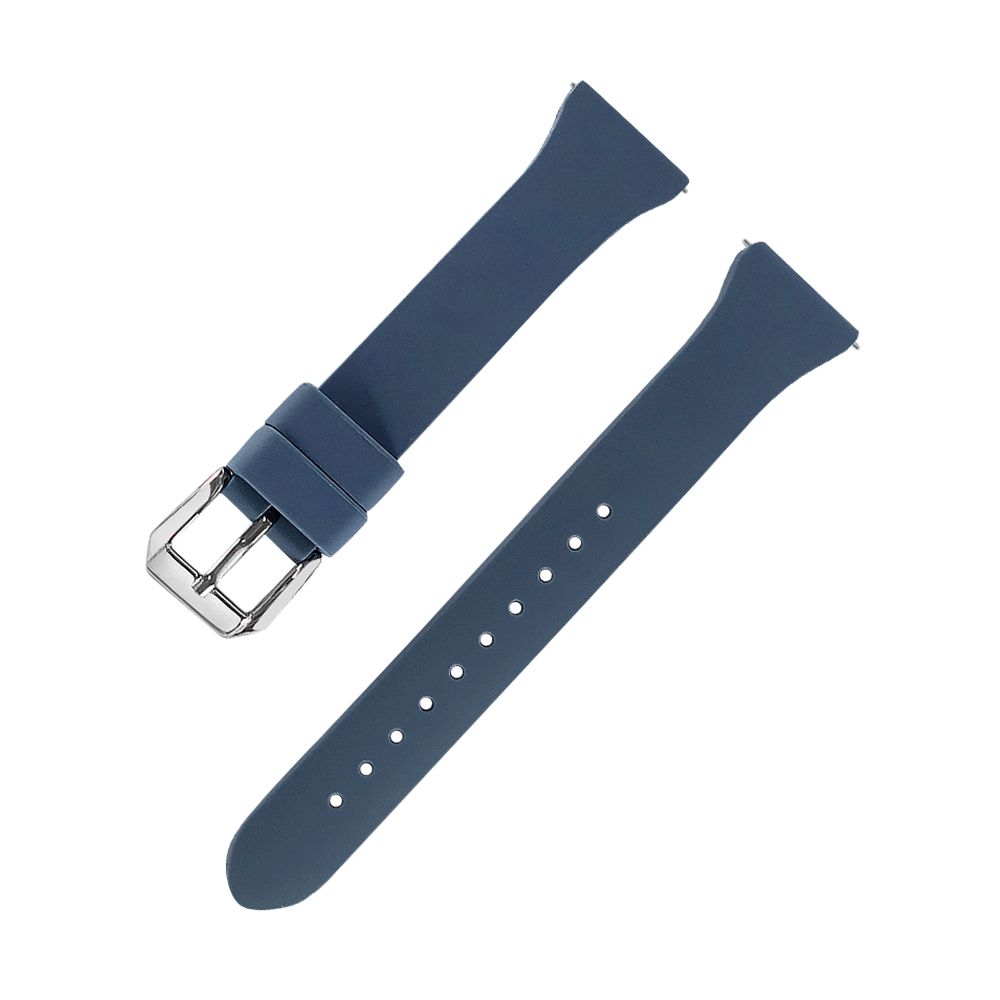 Watchband  / 20.22mm / 各品牌通用 經典色系 快拆型 矽膠錶帶 霧藍色 858-125T-MBE