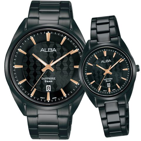 ALBA 雅柏 浪漫情人時尚對錶-VJ42-X303K+VJ22-X323K