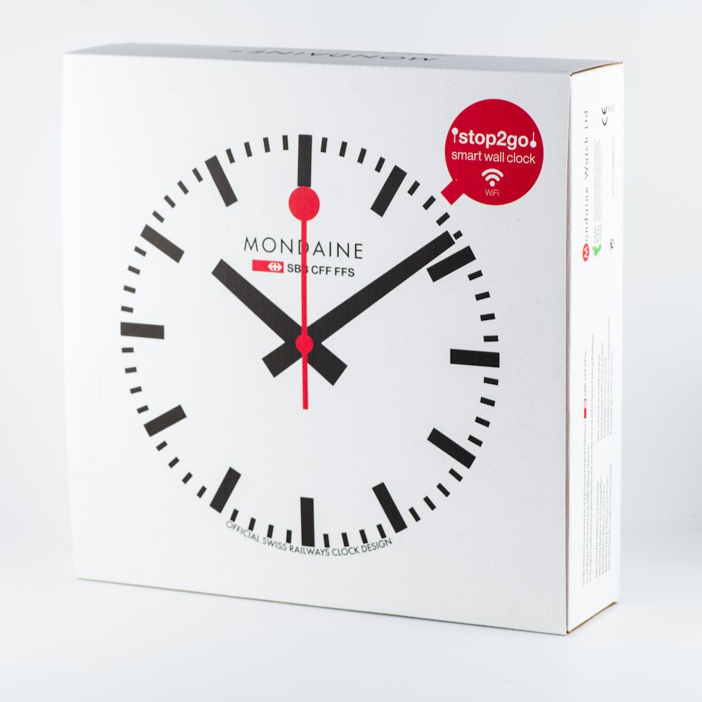 Mondaine 瑞士國鐵 Stop2go WiFi智能鐘/25cm 靜音鐘 自動對時 (CLOCK25S11)