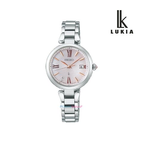 【SEIKO精工】SSQW081J Lukia 花卉系列鈦金屬太陽能電波錶 27.9mm 1B32-0BK0S 公司貨
