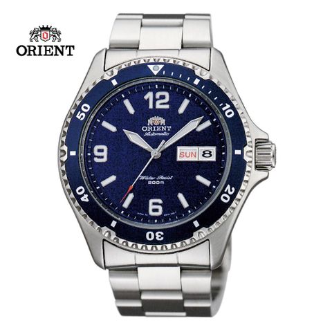 ORIENT 東方錶 WATER RESISTANT系列 200m潛水風格機械錶 鋼帶款 藍色 TAA02002D - 41.5 mm