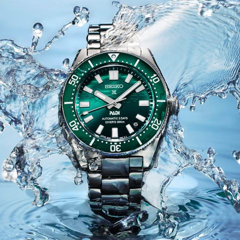 SEIKO 精工 Prospex PADI特別款 三日鍊 綠色海洋 1965年潛水機械錶(SPB501J1/6R55-00N0G)