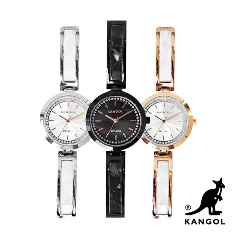 KANGOL奢華大理石紋晶鑽錶/手錶/腕錶26mm-任選 KG73330
