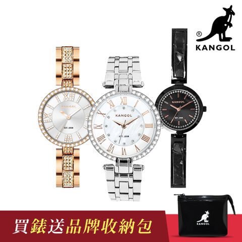 KANGOL 優雅女爵羅馬大理石紋/晶鑽錶-任選 KG73