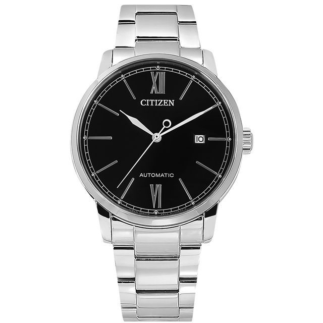 CITIZEN 星辰  / NJ0130-88E / 簡約時尚 機械錶 自動上鍊 日期 不鏽鋼手錶 黑色 42mm