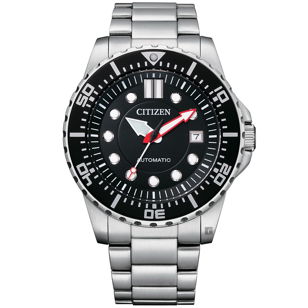 CITIZEN 星辰   大三針運動機械錶-黑/43mm NJ0120-81E