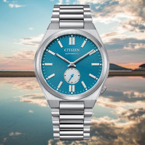 CITIZEN 星辰 Mechanical TSUYOSA 小秒盤 紳士機械錶-藍40mm NK5010-51L